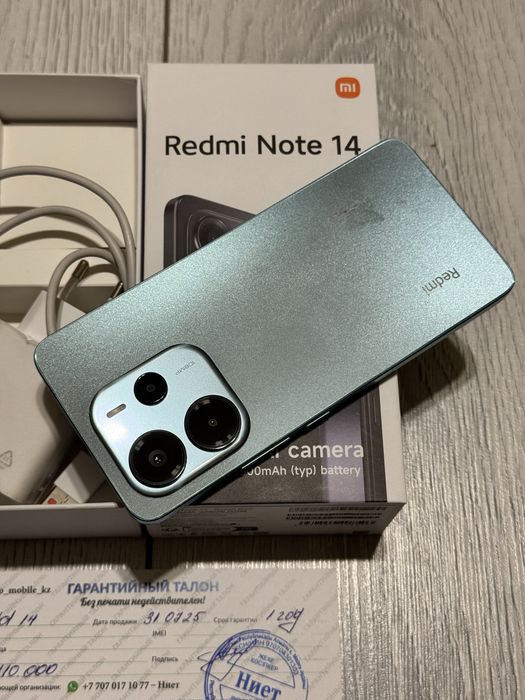 Redmi Note 14 256 gb Ram 8 полный комплект