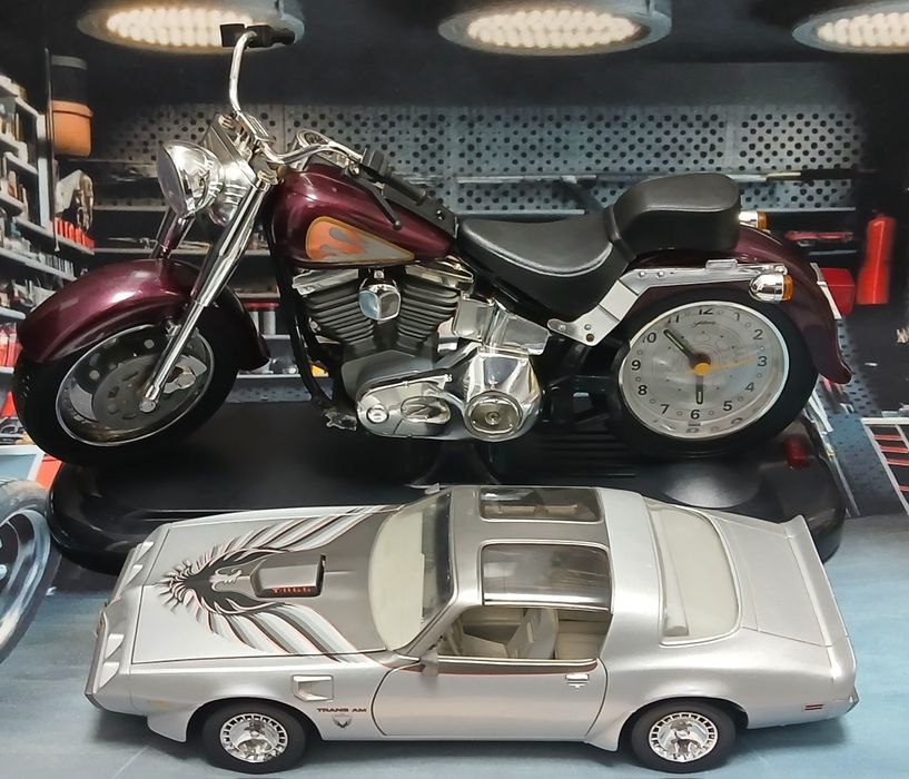 Macheta motocicleta ceas alarmă lumini sunet motor