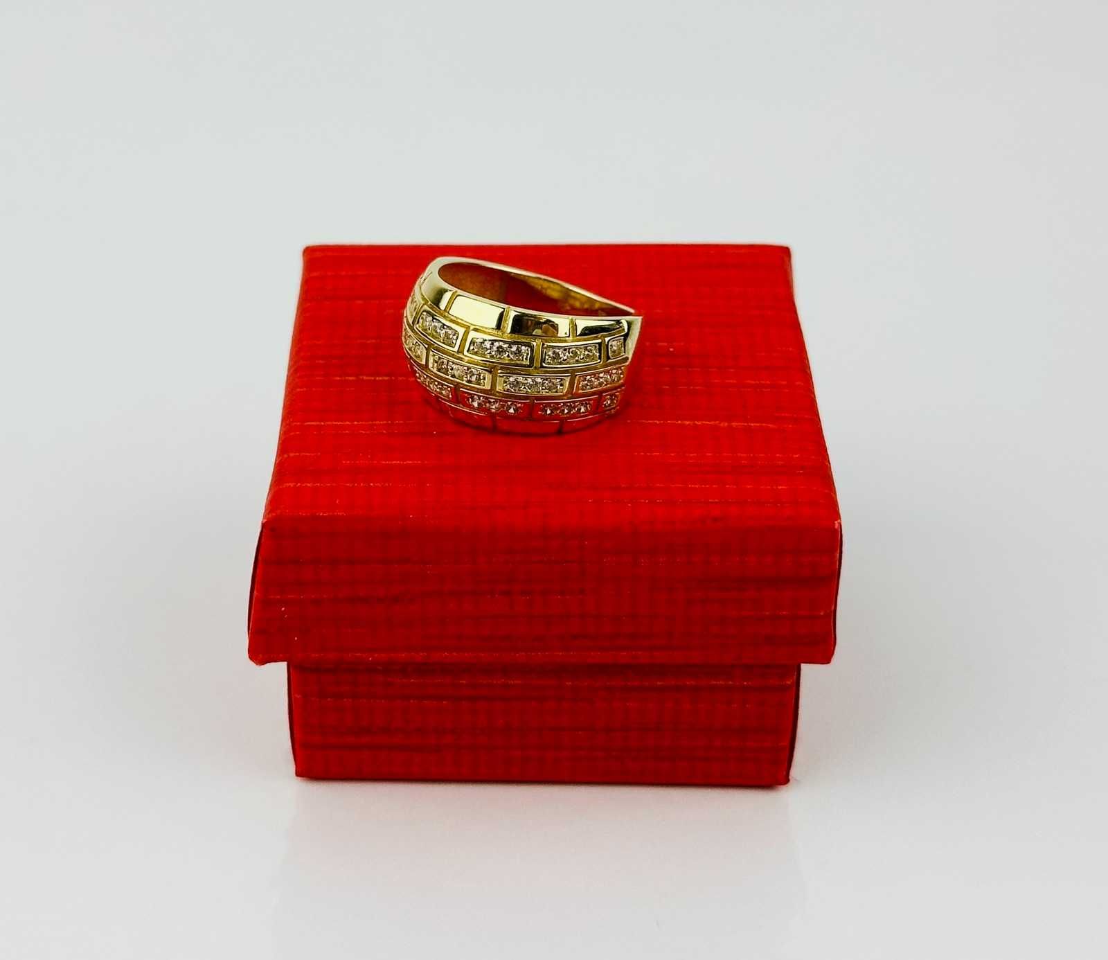 ++ЧИСТО НОВ++ Масивен златен пръстен 14К / Размер 57 /  5.95 гр.