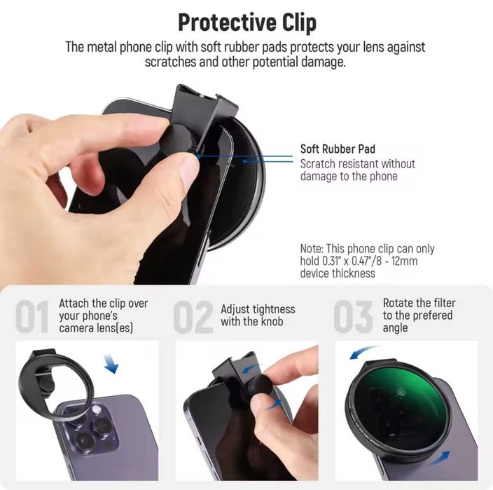 Filtru CPL HD Neewer 67mm (iphone, samsung, etc.)