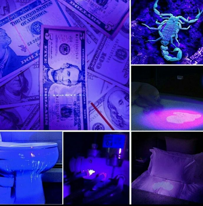 Ультрафиолет уф ультрафиолетовый фонарик проверка валюты доллары евро