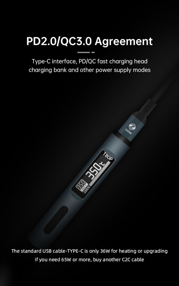 Letcon Portabil Alientek T80 450 grade celsius