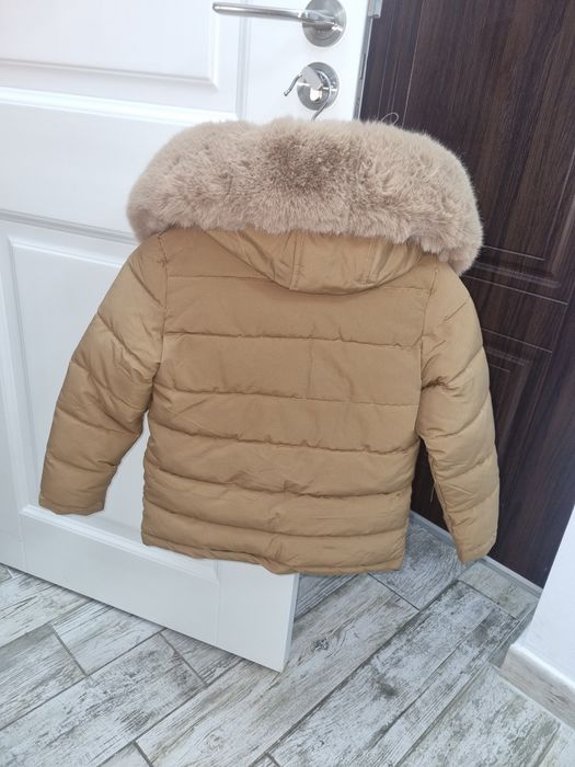 Geacă groasă de iarnă, cu glugă, pentru copii, marime 7-8 ani