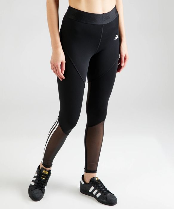 Colanți Adidas Hyperglam IN9298 negri, talie înaltă, mărimea XS (noi,