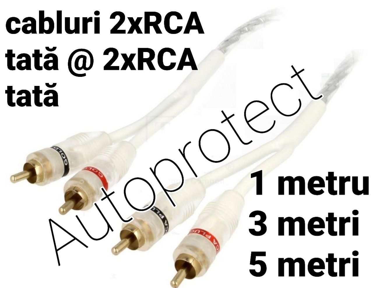 Cabluri RCA sau kit complet statie amplificator subwoofer casa masina