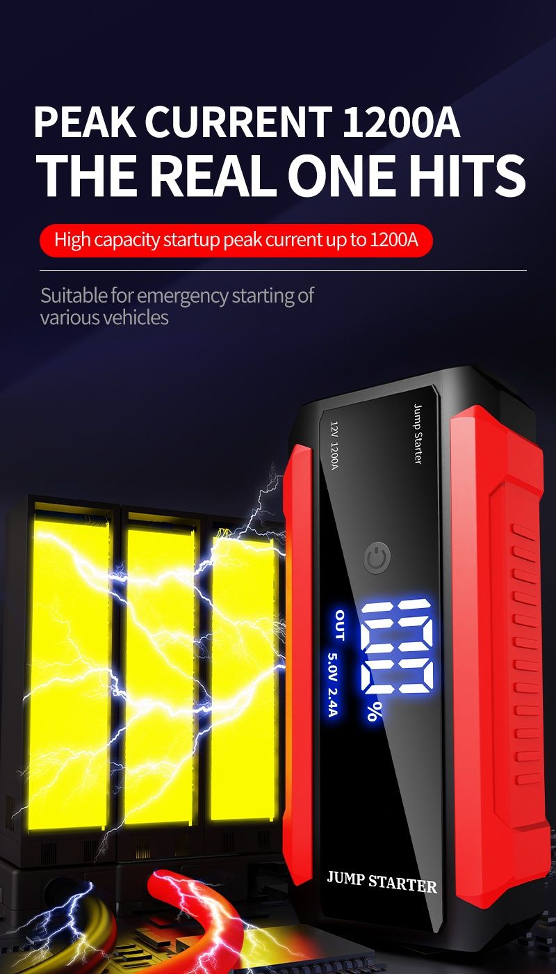 Портативная аккумулятор пуско-зарядное устройства. Jump starter.