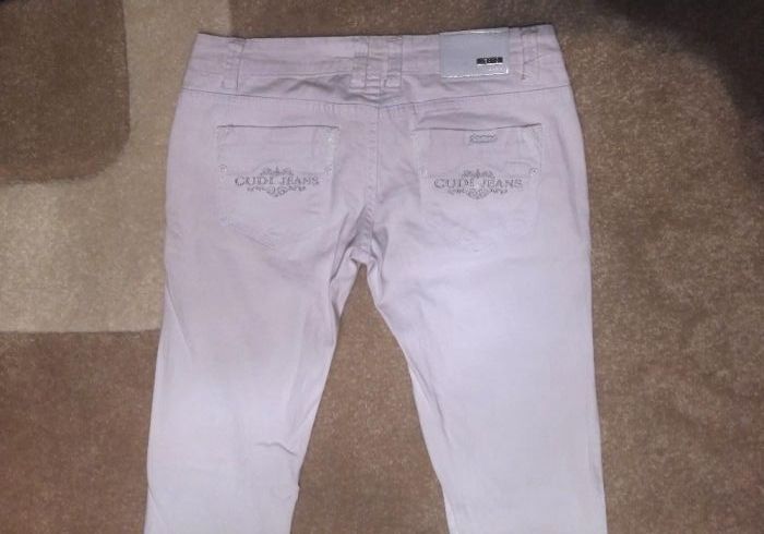 Blugi jeans skinny Cudi albi