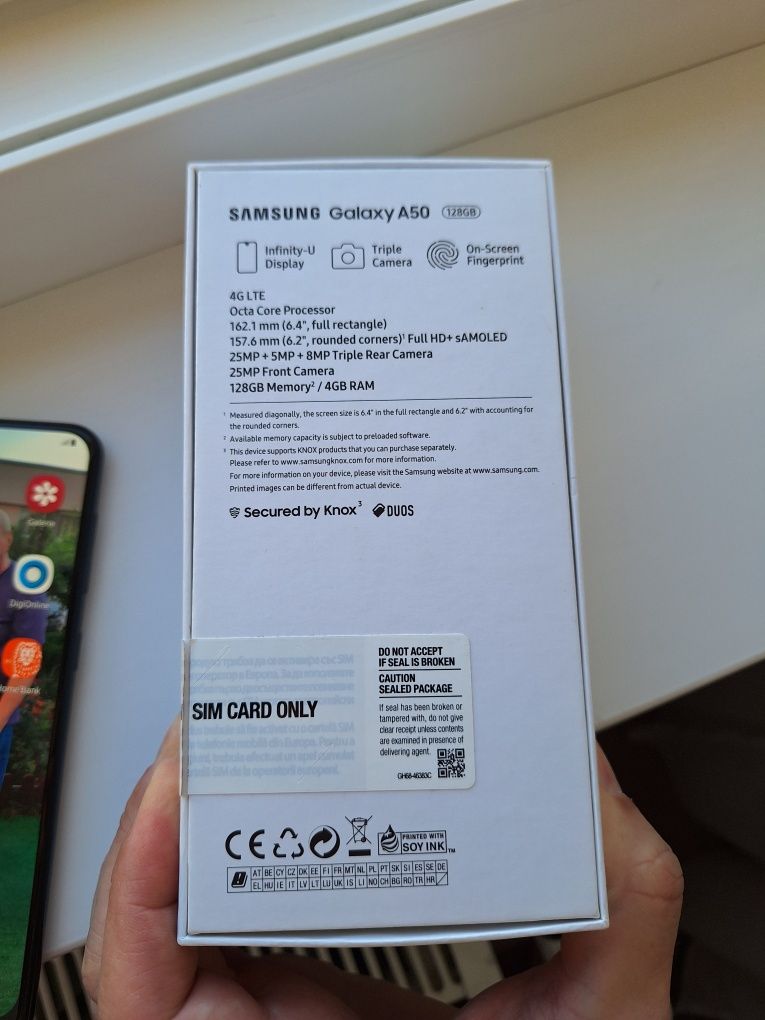 Samsung Galaxy A50, 128 GB, 4 GB RAM, black, ca nou