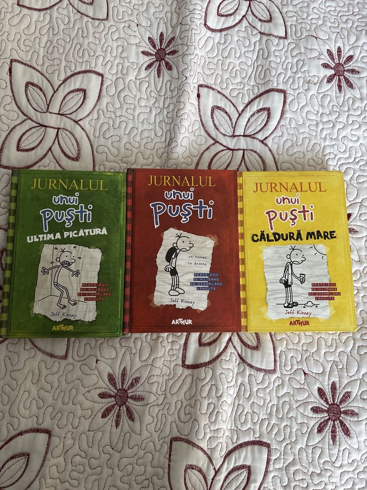Set de 3 carti jurnalul unui pusti