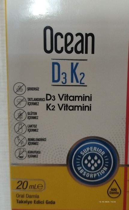 Продается витамин Ocean д3 с К2 (1000 в 1капле)