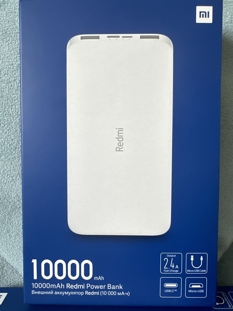Power bank redmi 10000 mAh, повербанк Redmi, внешний аккумулятор