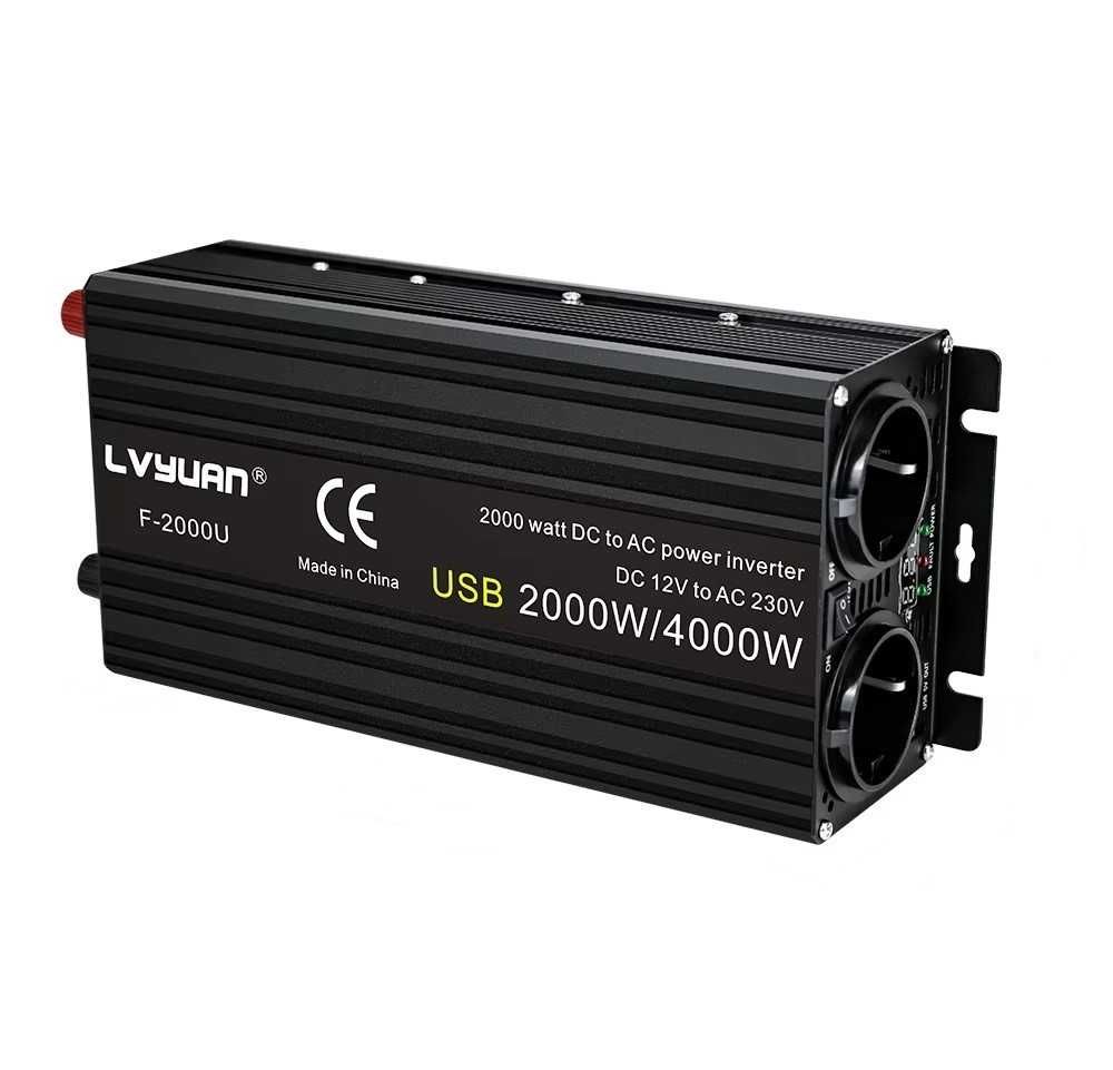 Invertor LVYUAN, 12V, 4000W, pentru auto