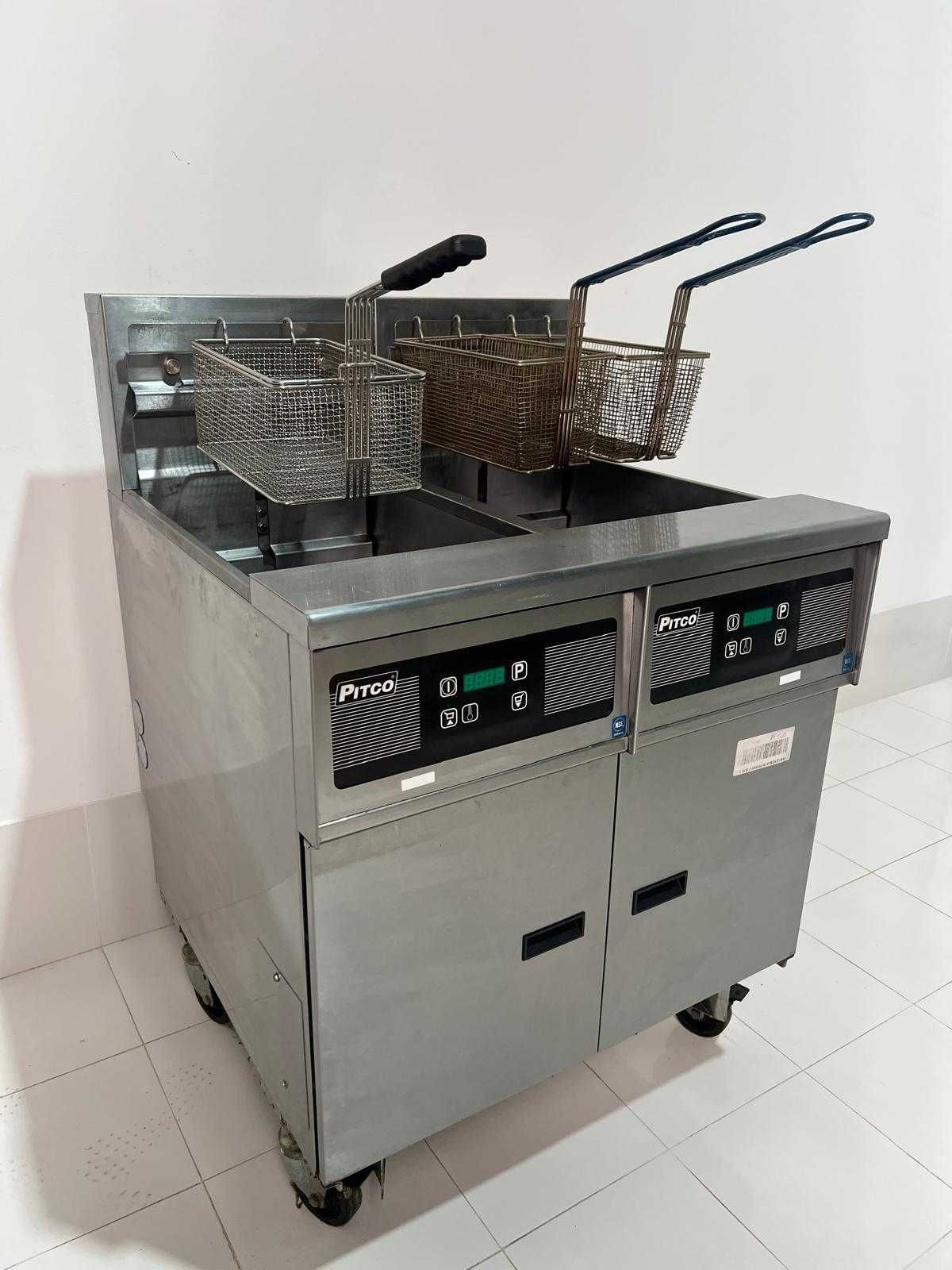Pitco - Friteuza electrica 2 cuve (23+23 L) cu sistem refiltrare ulei