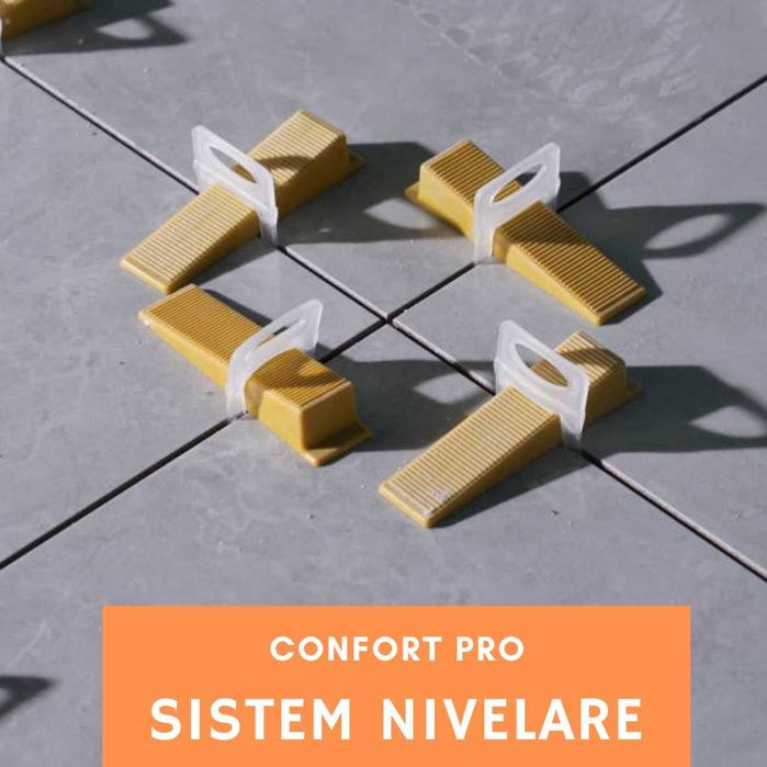 Clipsuri cleme sistem nivelare refolosibil gresie - piatra neamt