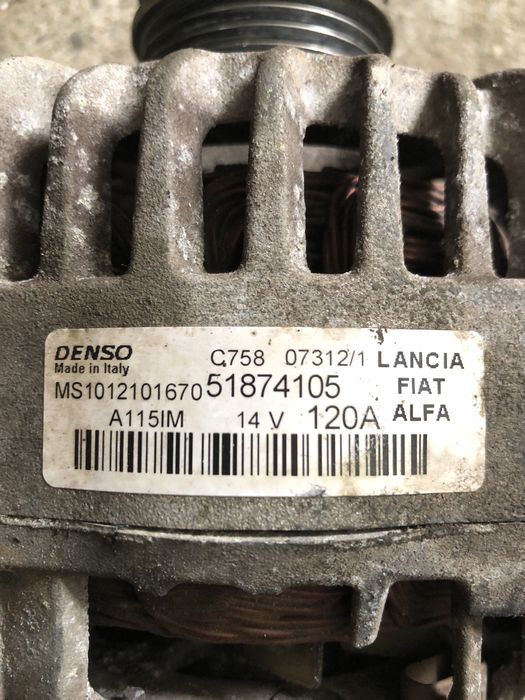 Alternator Fiat Lancia Alfa Romeo 0.9 1.2 1.4 benzina 51874105