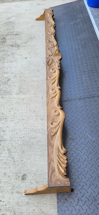 Vand 5 buc draperii lemn stejar sculptate manual.