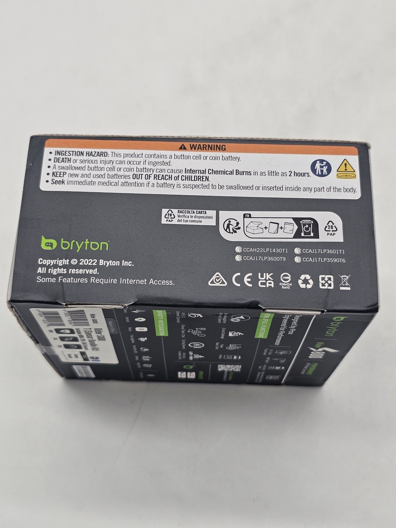 Ciclocomputer Bryton Rider S800 T GPS, computer set