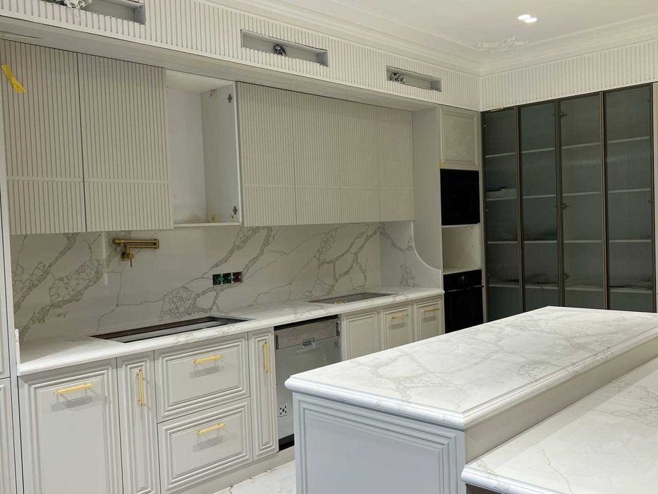 Искусственный камень столешницы для кухни Акрил Кварц Onix