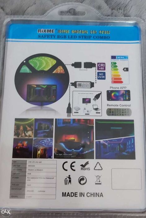 Banda led RGB cu telecomanda si aplicatie telefon , auto / casa