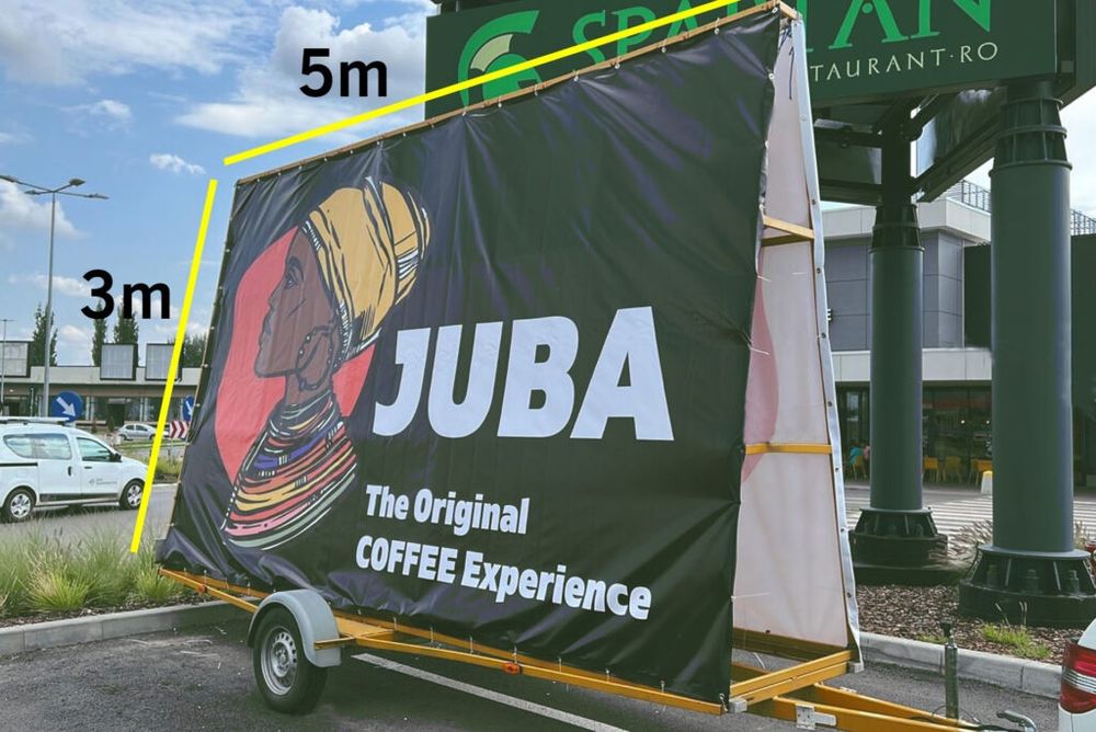 Remorca auto publicitara de inchiriat