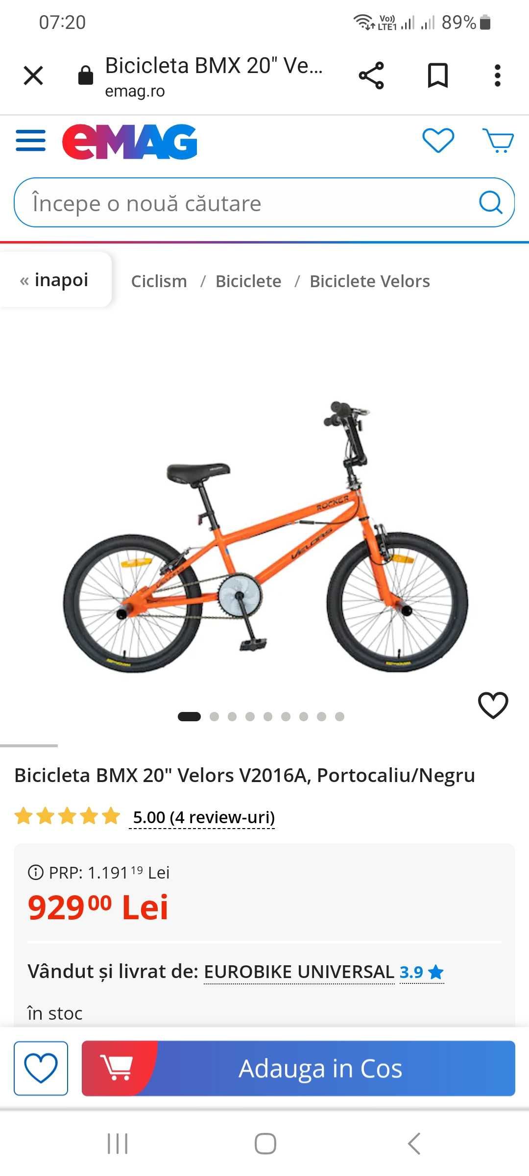 Bicicletă Bmx Velors