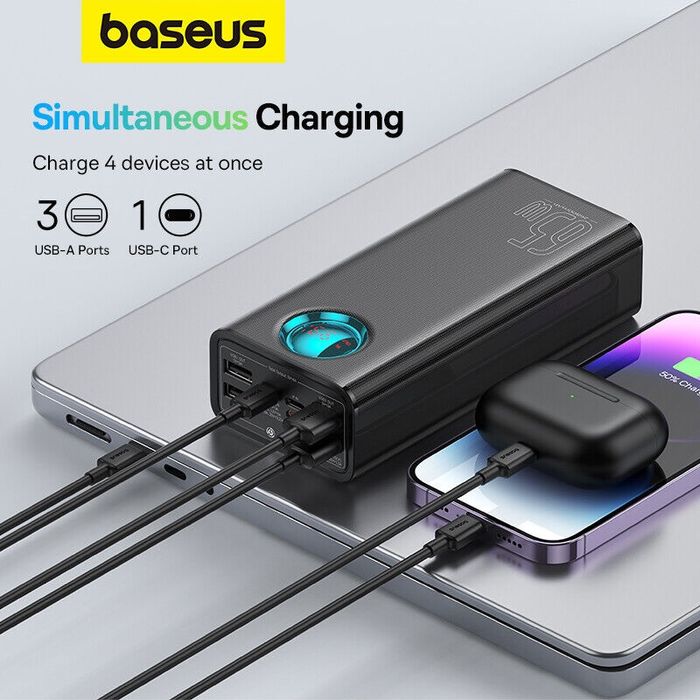 BASEUS Power Bank 26800 mAh 65W, Ambilight Digital Display