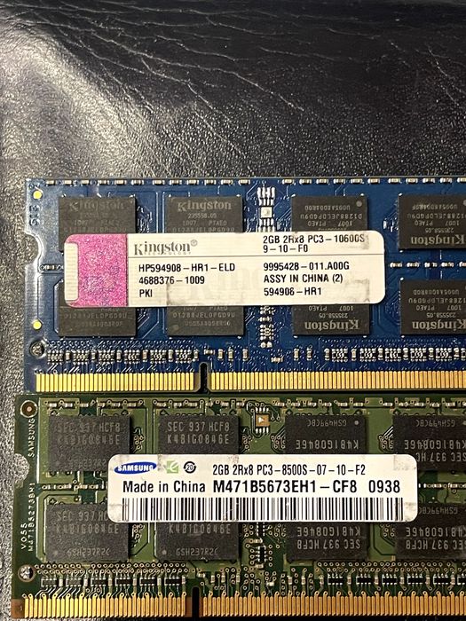 RAM памет за лаптоп 2GB DDR3 PC3 – Kingston, Samsung