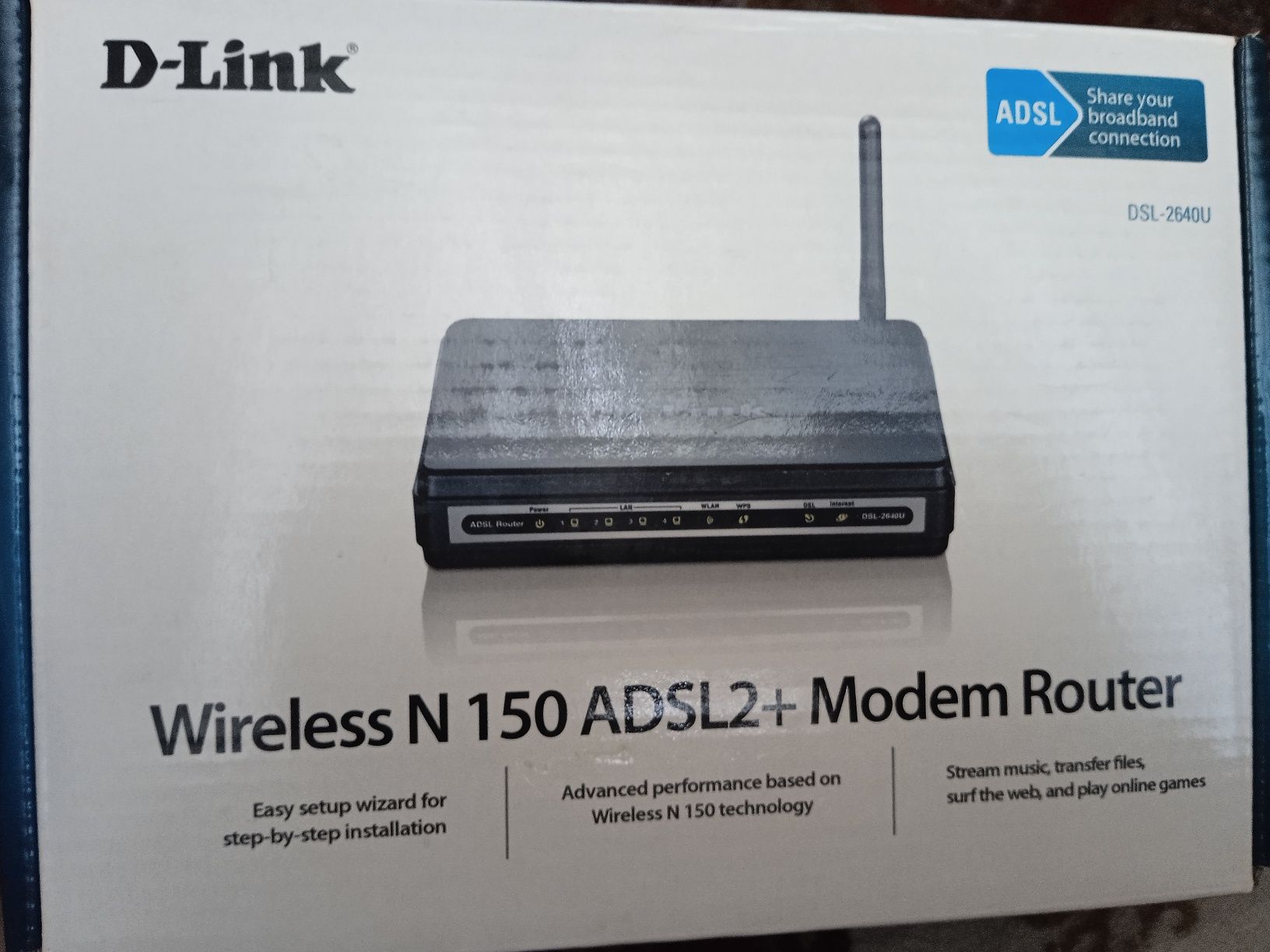 Продам новый роутер D-Link wi-fi model DSL-2640U
