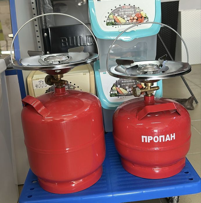 Газовый баллон с горелкой, походный