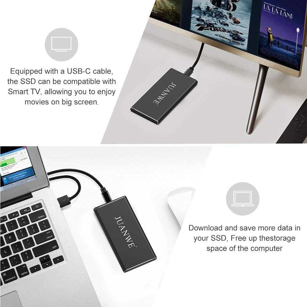 Външен диска 1TB SSD, Type C 3.1, USB 3.0, Micro USB