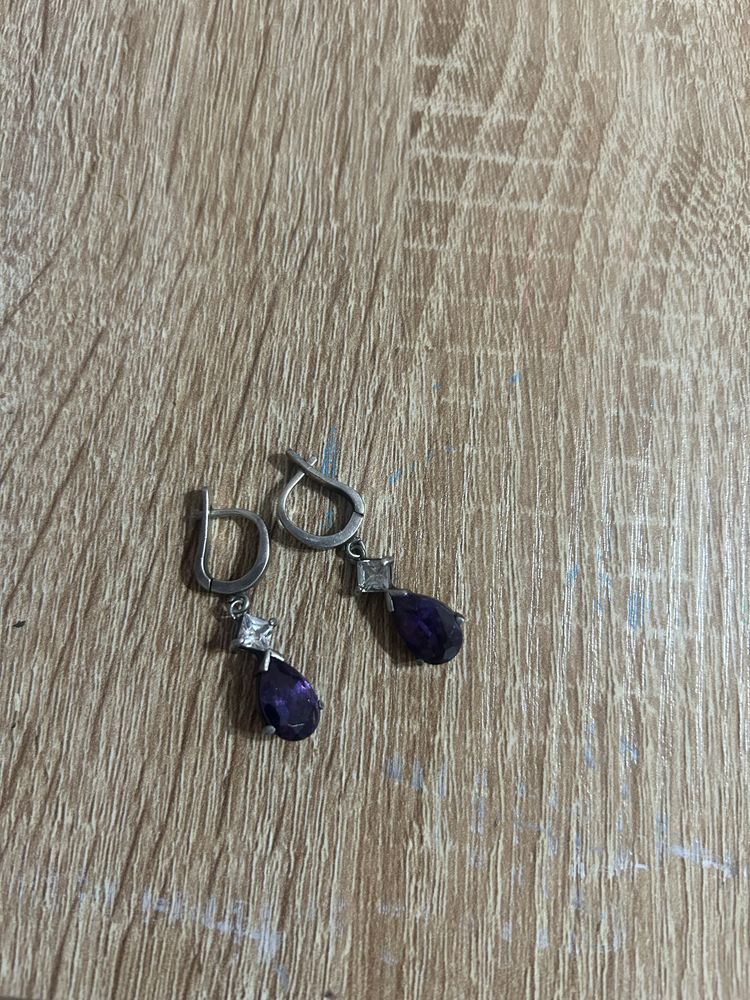Серги серебряные