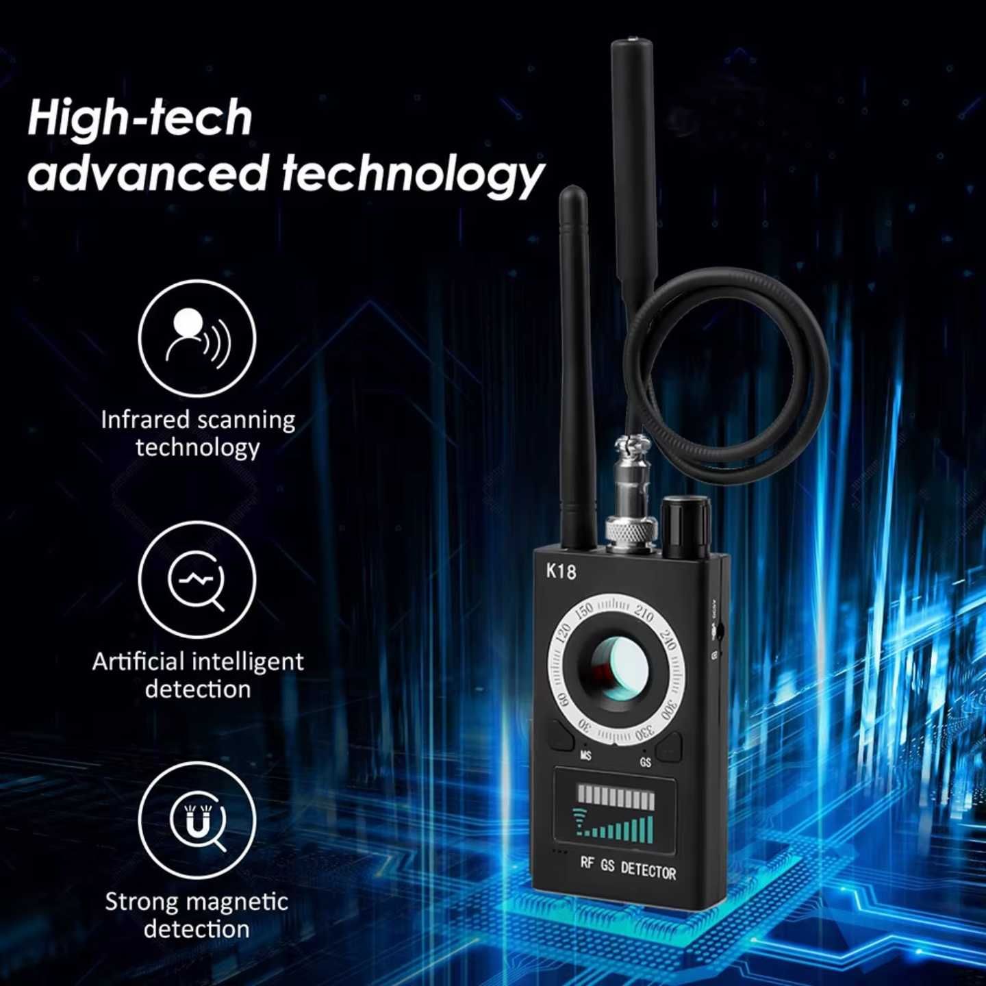 Detector Dispozitive Spionaj,Camere,Microfoane,GPS,GSM,Trackere, Spy
