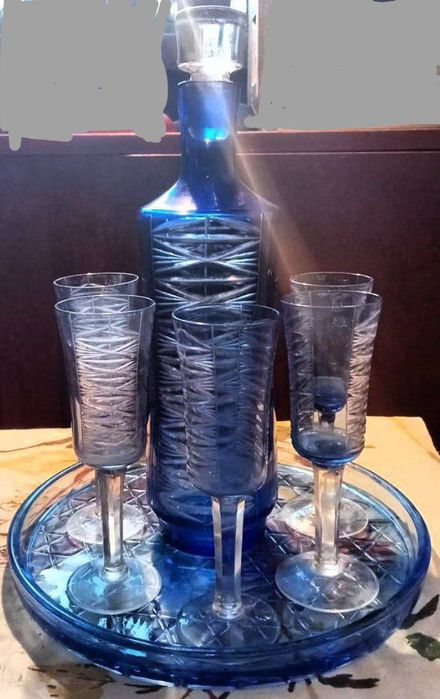 Продам набор красивой голубой посуды