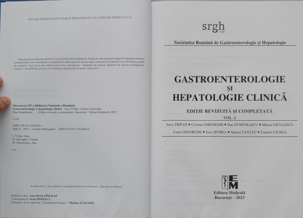 Gastroenterologie si hepatologie clinica - editie revizuita si complet