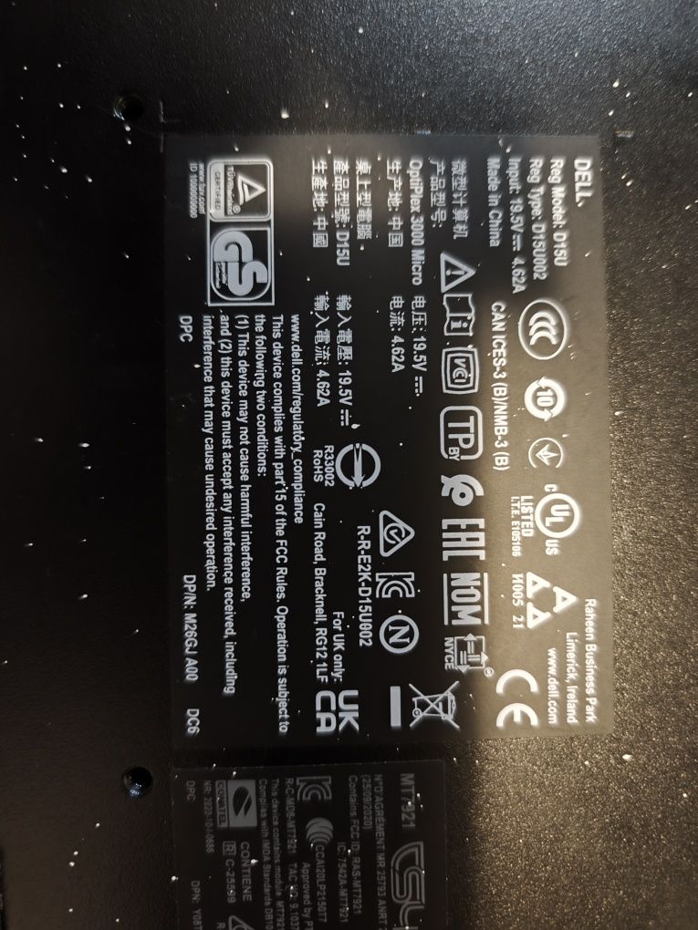 Sistem mini  Dell OptiPlex 3000 MFF cu procesor Intel® Core™ i5-1250