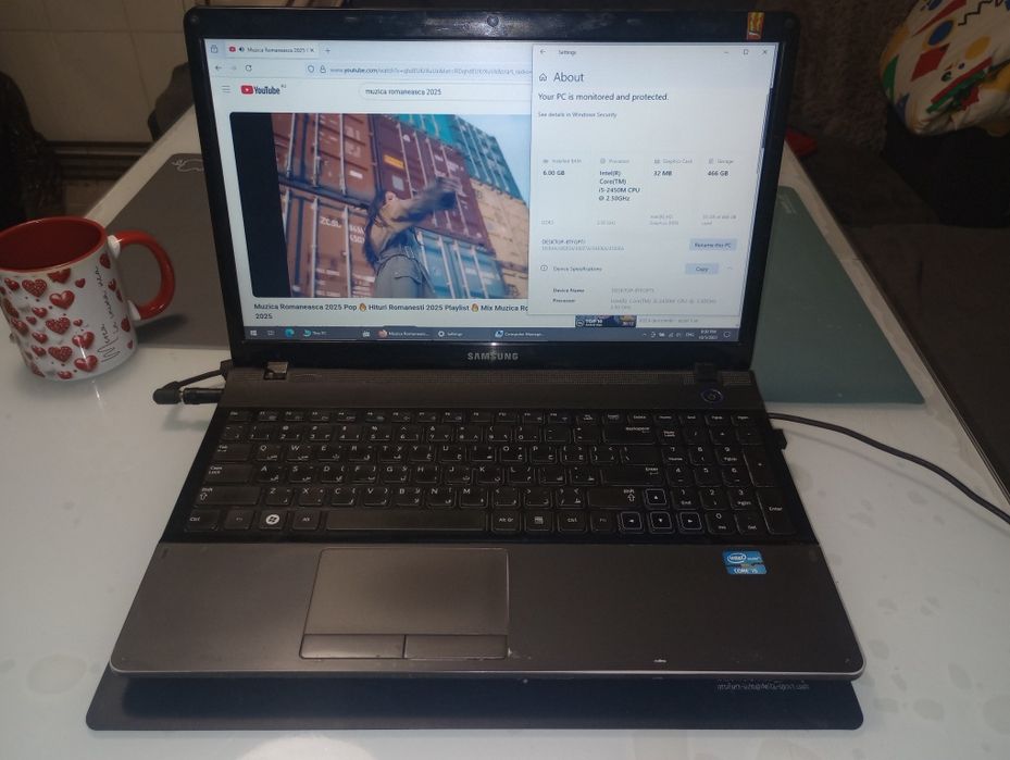 Samsung cu Intel i5, 500 GB,Bluetooth, baterie ok, tester auto, Office