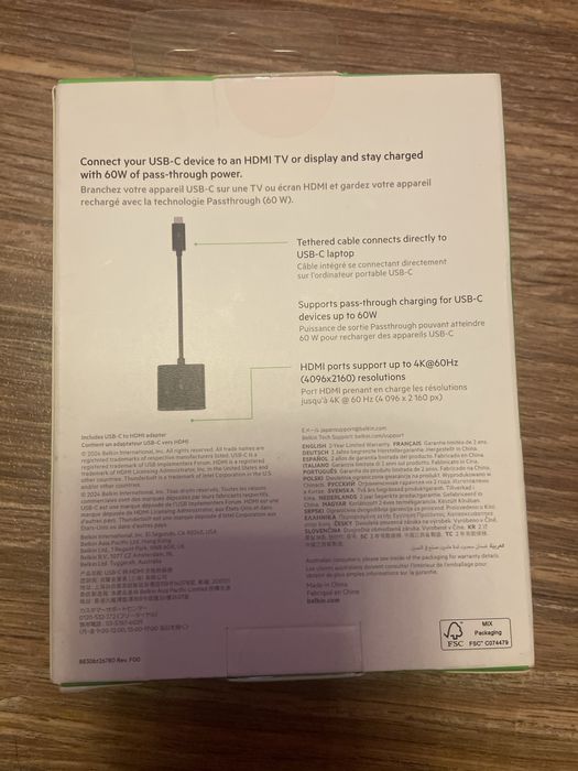 Adaptor USB -C to HDMI +Charge Adapter