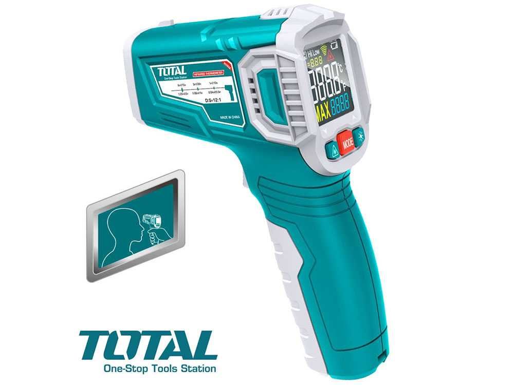 Инфрачервен Термометър, дигитален TOTAL THIT015501, от -30°C до +550°C