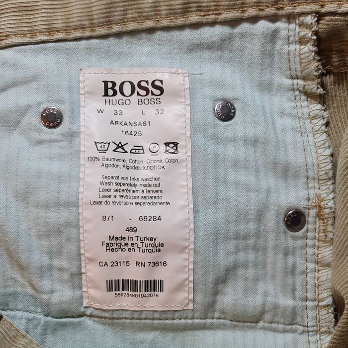 Pantaloni jeans BOSS de la Hugo Boss kaki reiat blugi mărimea 33/32