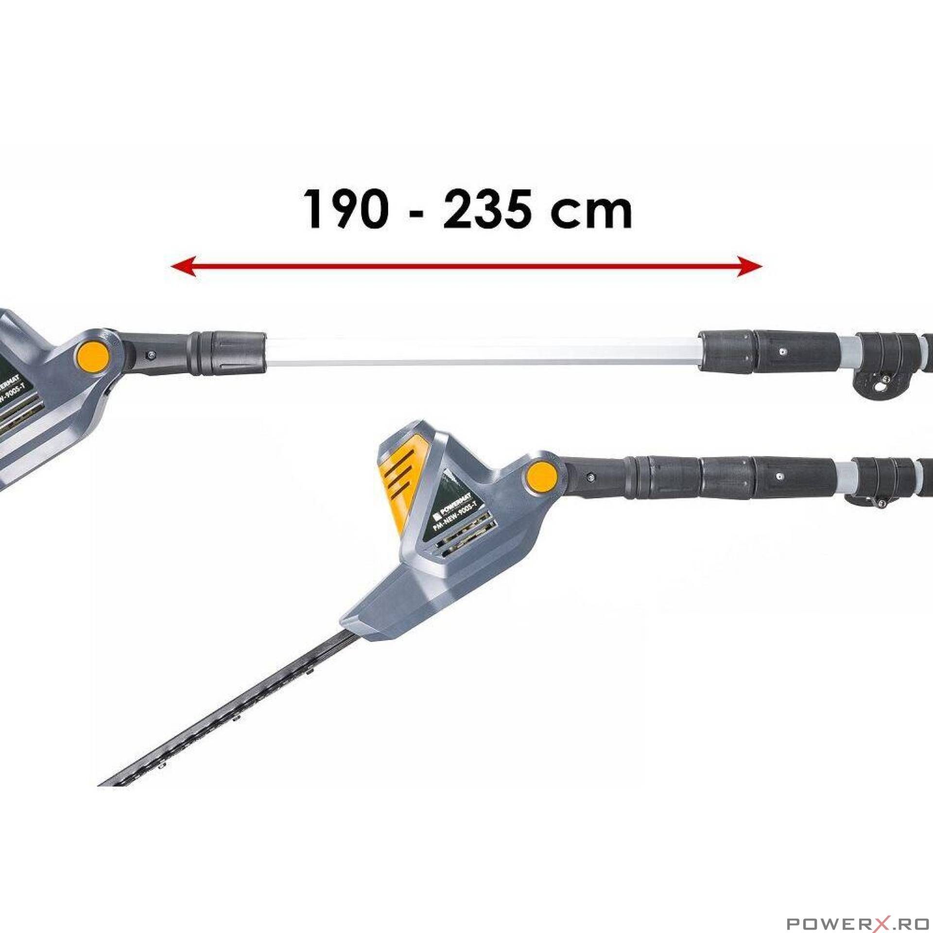 Foarfeca, trimmer electric telescopic, gard viu 45 cm 900 w, Powermat