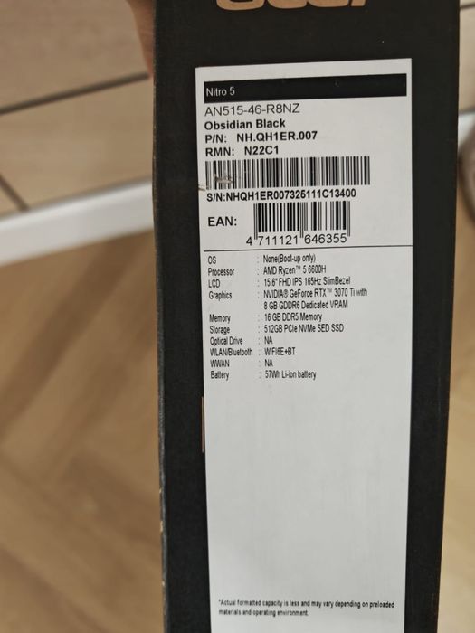 Acer Nitro 5 3070ti
