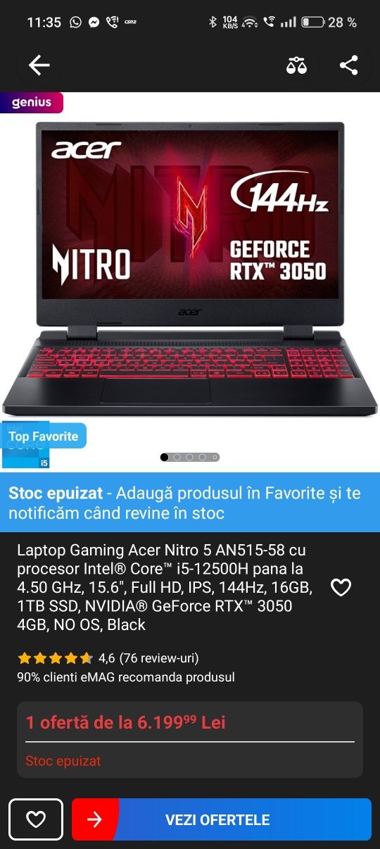 Laptop Acer Nitro 5