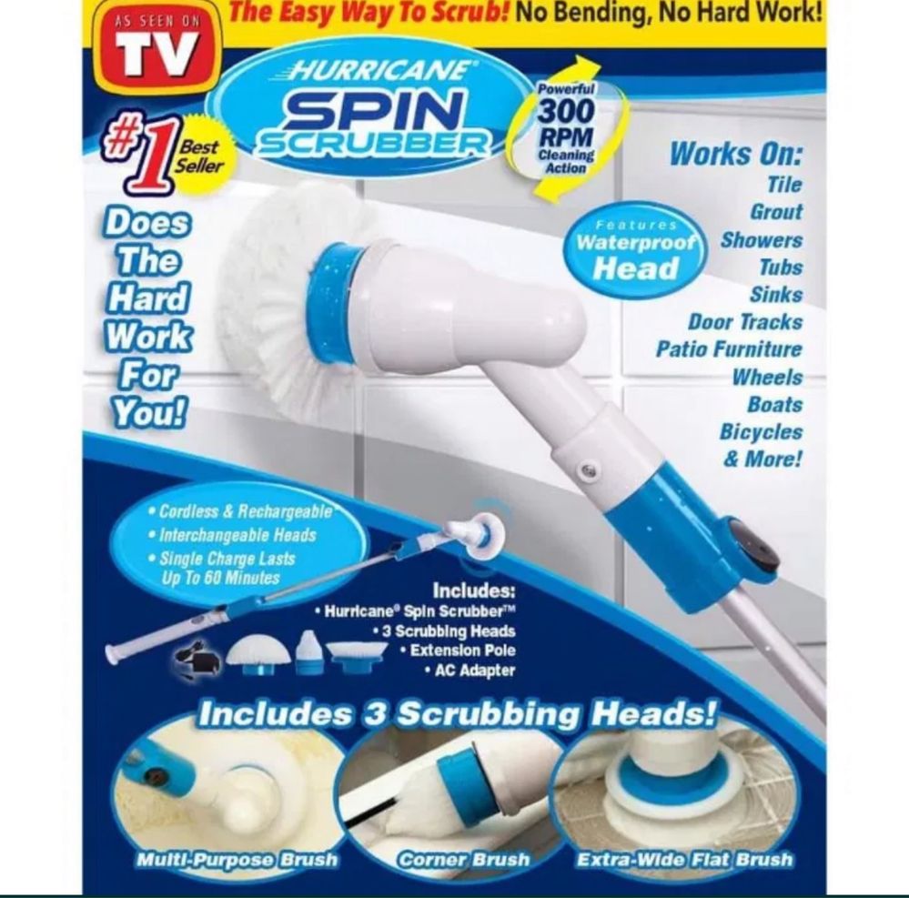 Електрическа четка за почистване на баня Spin scrubber