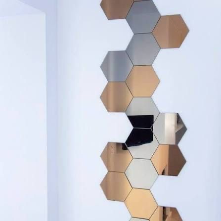 Шестоъгълни огледала с цвят