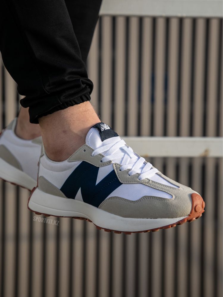 Крос New Balance 327 беж син 2108-13