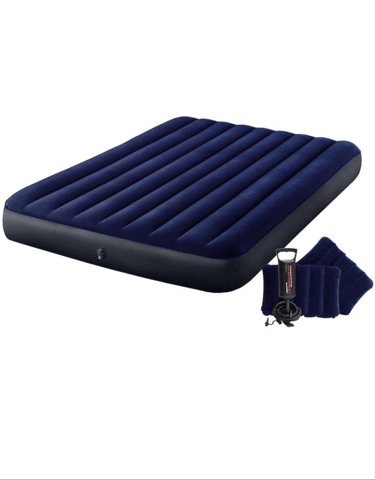 Saltea gonflabila+pompa manuala Intex 203x152x25 cm