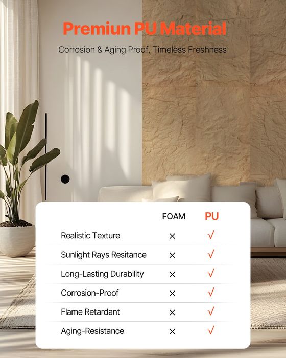 Panouri 3D Perete,4 Buc,1219x609mm,Imitatie Piatra,Galben