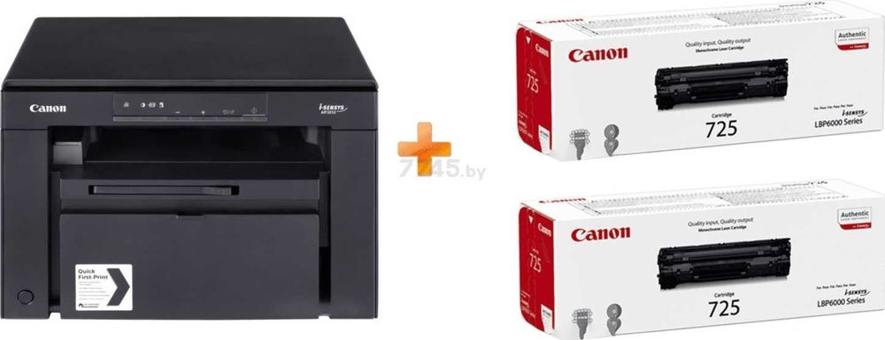 Лазерное МФУ Canon I-Sensys MF3010 Bundle (+2 картриджа) перечислением