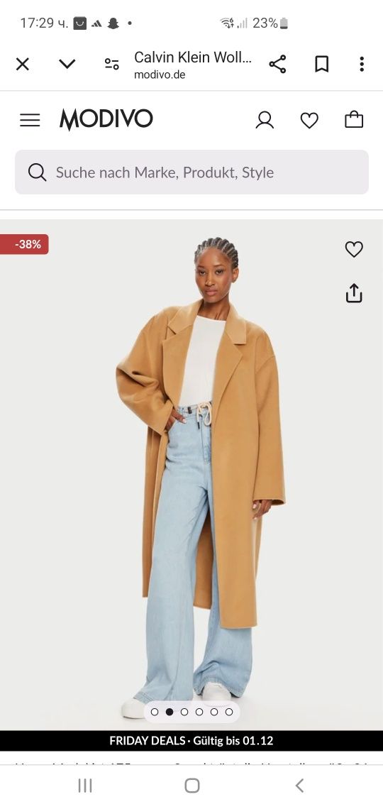 Calvin Klein манто oversize размер S