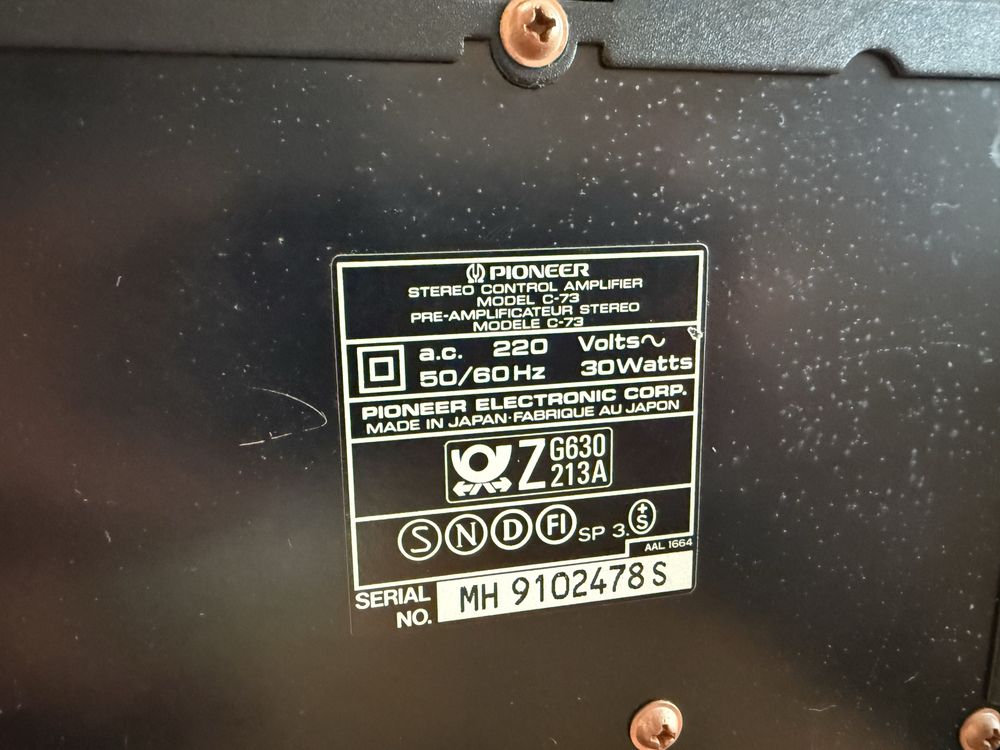 Pioneer M73 C73 Стъпало и перд усилвател